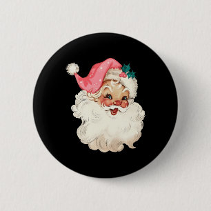 Weihnachtsmann Rosa Weihnachtsgesicht Alt Xmas Vin Button