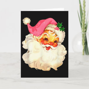 Weihnachtsmann Rosa Weihnachtsgesicht Alt Xmas Vin Karte