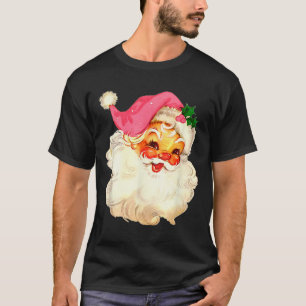 Weihnachtsmann Rosa Weihnachtsgesicht Alt Xmas Vin T-Shirt