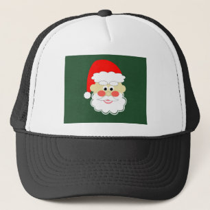 weihnachtsmann rot grün cartoon truckerkappe