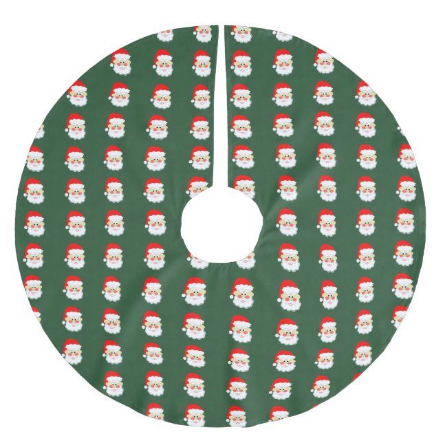 weihnachtsmann rot grüner baum rock polyester weihnachtsbaumdecke (Vorderseite)