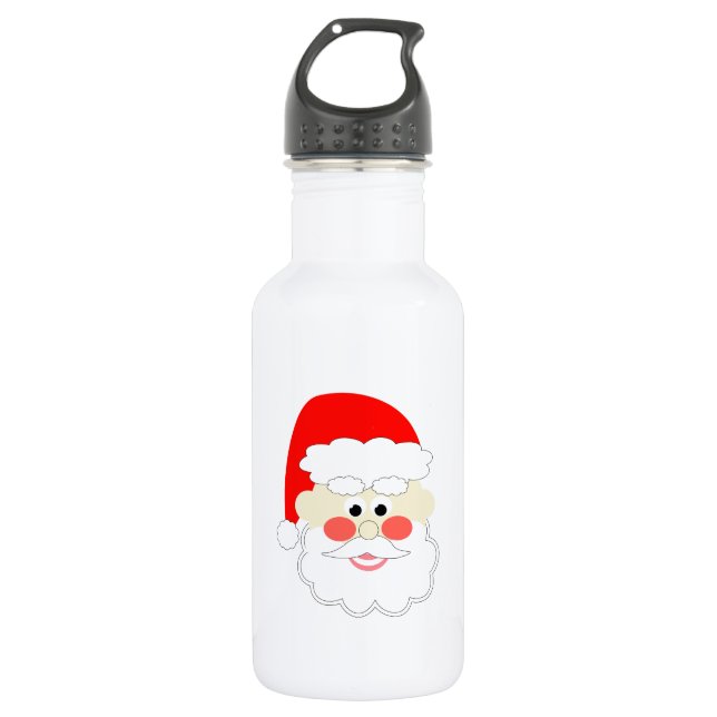 weihnachtsmann-rote-cartoon-kinder trinkflasche (Vorderseite)