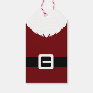 Weihnachtsmann Roter Anzug Jacket und Gürtel Geschenkanhänger