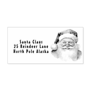 Weihnachtsmann Rücksendeadresse Nordpol Gummistempel