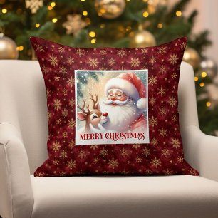 Weihnachtsmann Rudolph Cozy Xmas Kissen Festliche