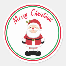 Weihnachtsmann Runder Aufkleber