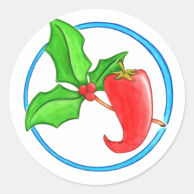 Weihnachtsmann Runder Aufkleber (Vorderseite)
