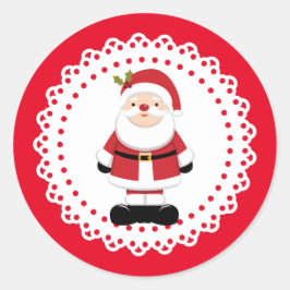 Weihnachtsmann Runder Aufkleber