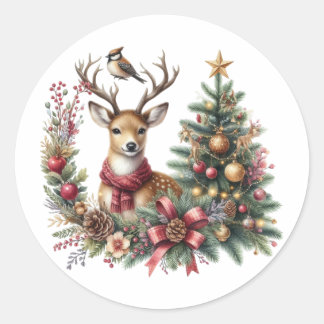 Weihnachtsmann Runder Aufkleber