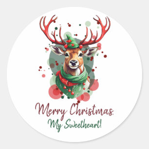 Weihnachtsmann Runder Aufkleber