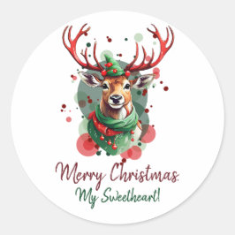 Weihnachtsmann Runder Aufkleber