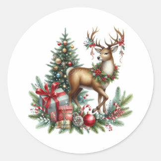 Weihnachtsmann Runder Aufkleber