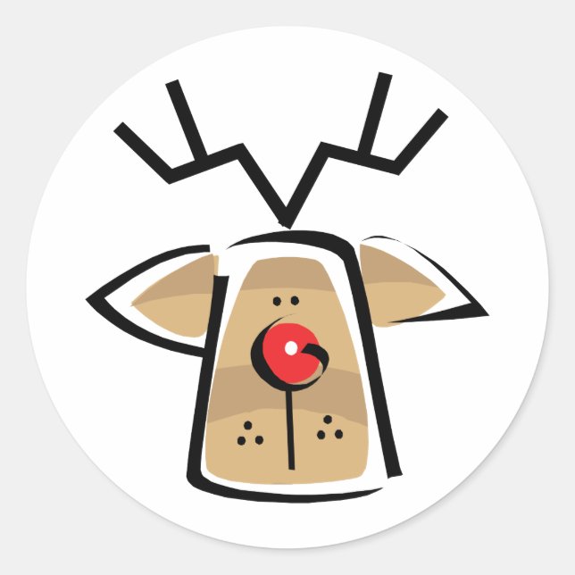 Weihnachtsmann Runder Aufkleber (Vorderseite)