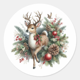 Weihnachtsmann Runder Aufkleber