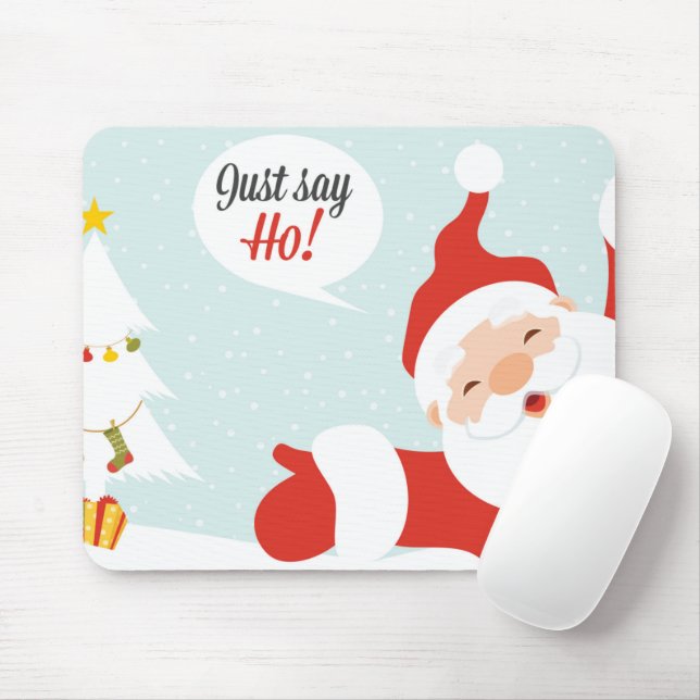 Weihnachtsmann - sagen Sie einfach gehen Mousepad (Mit Mouse)