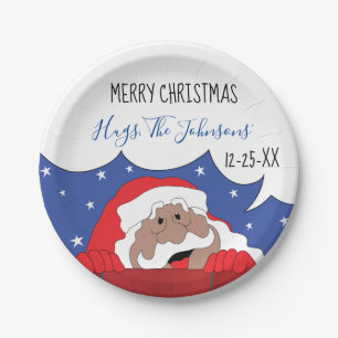 Weihnachtsmann sagt pappteller