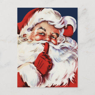 Weihnachtsmann sagt PSST Feiertagspostkarte