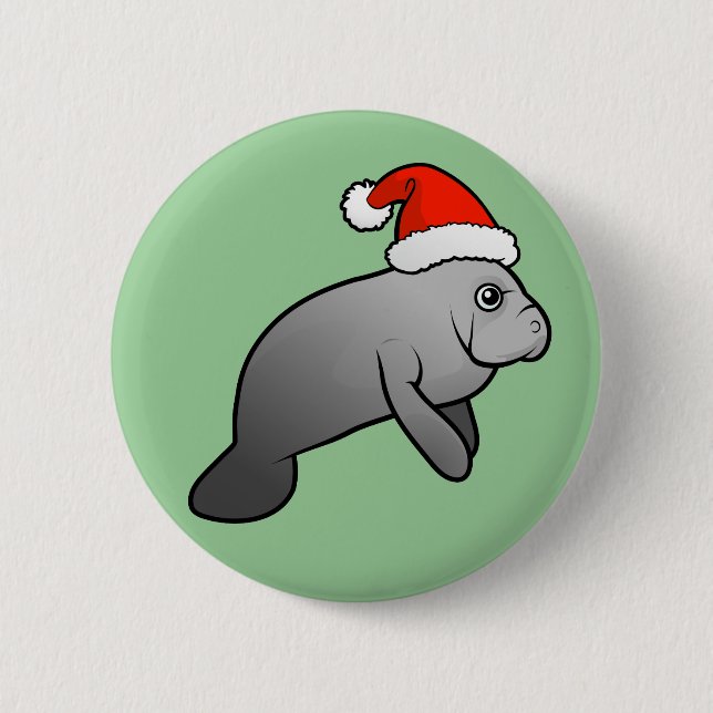 Weihnachtsmann Santa Button (Vorderseite)