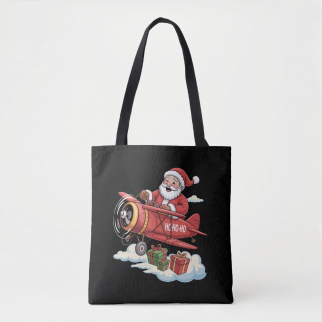 Weihnachtsmann Santa Claus Pilot Fliegendes Flugze (Vorderseite)