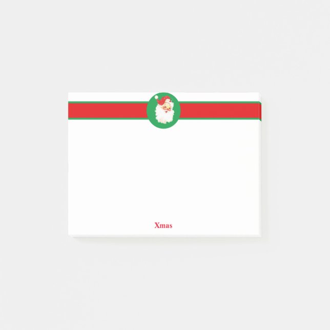 Weihnachtsmann Santa Claus Post-it Klebezettel (Vorderseite)