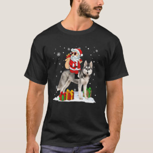 Weihnachtsmann Santa Claus reitet auf einem sibiri T-Shirt