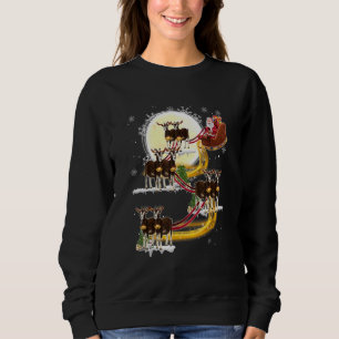 Weihnachtsmann Santa Claus reitet Ziege Ziege Xmas Sweatshirt