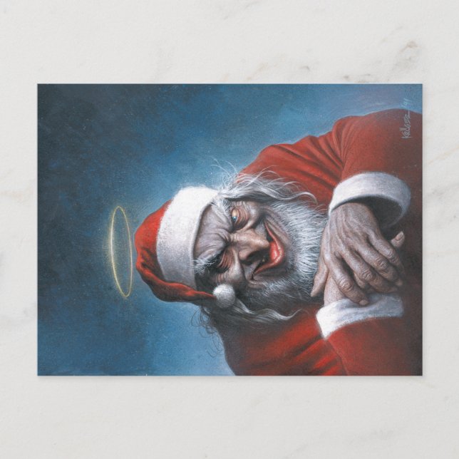 Weihnachtsmann Santa Claus von Sebastian Krüger Postkarte (Vorderseite)