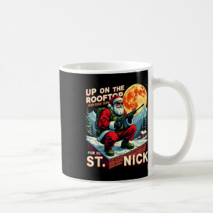 Weihnachtsmann Santa Oben Auf Dem Dach Klicken Kli Kaffeetasse