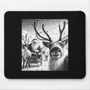 Weihnachtsmann Santa Selfie Funny Xmas Men Wom Mousepad