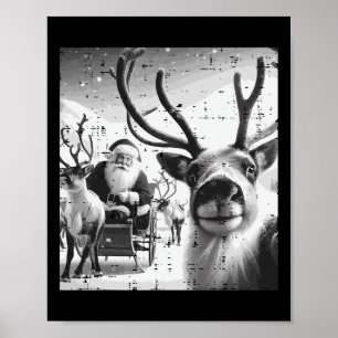 Weihnachtsmann Santa Selfie Funny Xmas Men Wom Poster