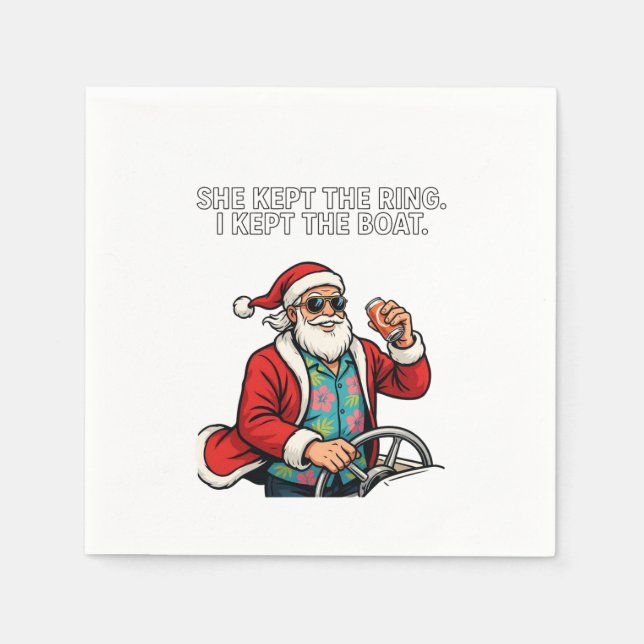 Weihnachtsmann Scheidung Sorgerecht Humor Lustig W Serviette (Vorderseite)
