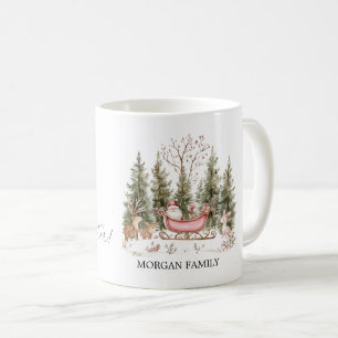  Weihnachtsmann, Schlitten, Geschenke Wald Weihnac Kaffeetasse