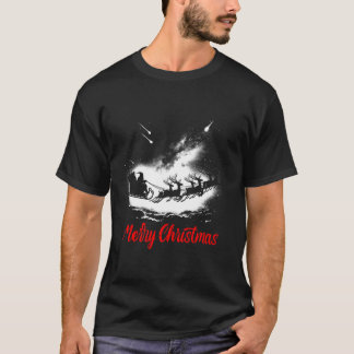 Weihnachtsmann Schlitten Rentier Vintage Weihnacht T-Shirt