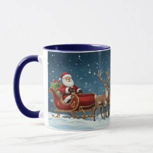 Weihnachtsmann-Schlitten Tasse