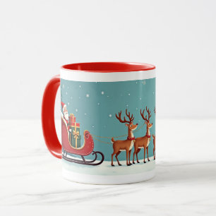 Weihnachtsmann-Schlitten Tasse
