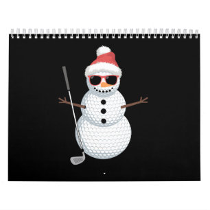 Weihnachtsmann Schneemann Golfball Weihnachtsgolfe Kalender