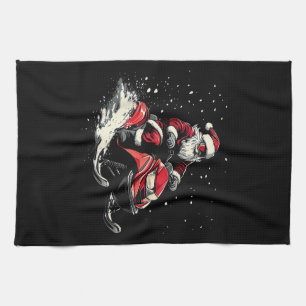 Weihnachtsmann Schneemobil Motor Schlitten Lustige Geschirrtuch