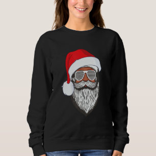 Weihnachtsmann Schwarz Xmas Santa Afro Afroamerika Sweatshirt
