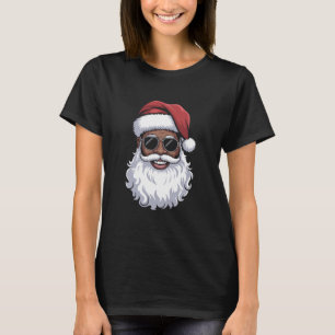 Weihnachtsmann Schwarz Xmas Santa Afro Afroamerika T-Shirt