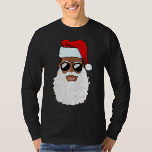 Weihnachtsmann Schwarz Xmas Santa Afro Afroamerika T-Shirt