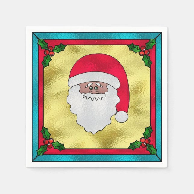 Weihnachtsmann Serviette (Vorderseite)