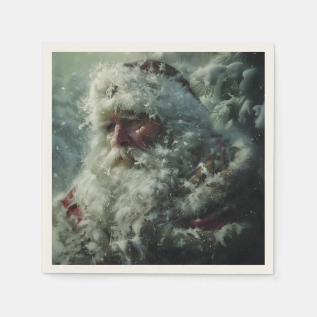 Weihnachtsmann Serviette (Vorderseite)