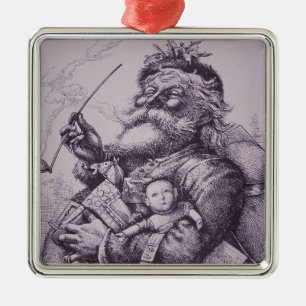Weihnachtsmann Silbernes Ornament