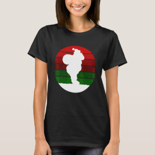 Weihnachtsmann Silhouette Weihnachten XMas Retro V T-Shirt