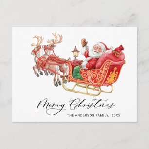 Weihnachtsmann Sleigh Weihnachtsfeiertag Postkarte