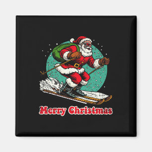 Weihnachtsmann Snowboarden Frohe Weihnachten Winte Magnet