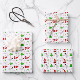 Weihnachtsmann Snowman Geschenkpapier Set