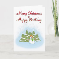 Weihnachtsmann - Snowman-Karte