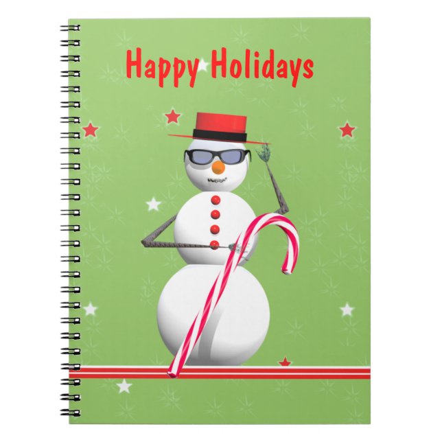 Weihnachtsmann Snowman Notizblock (Vorderseite)