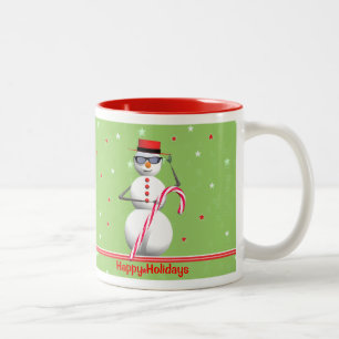 Weihnachtsmann Snowman Zweifarbige Tasse